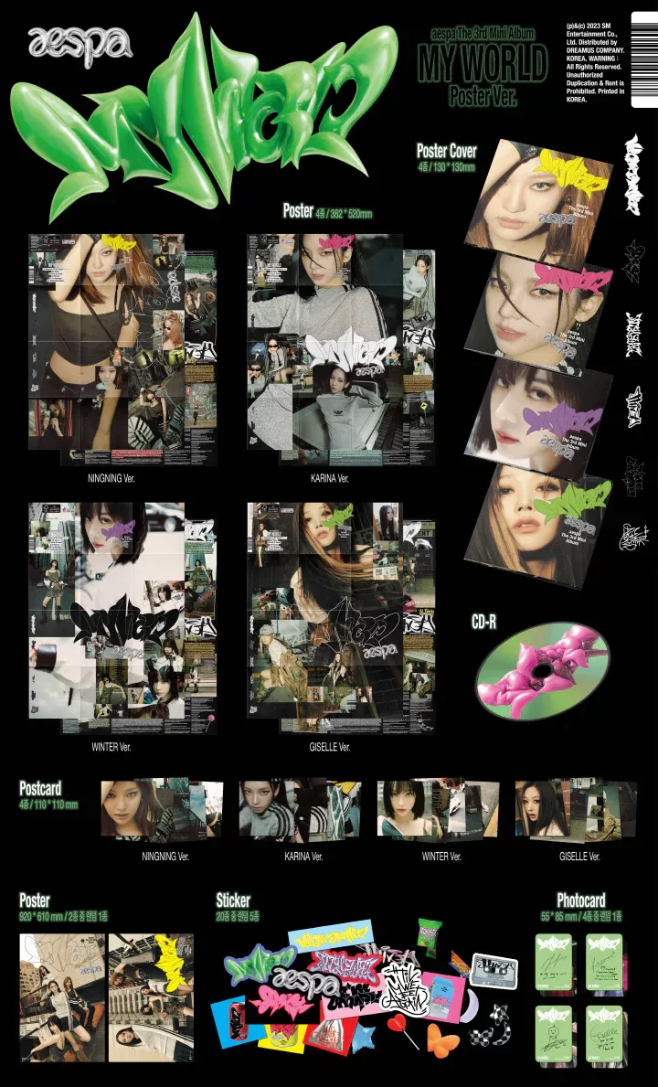 Aespa: 3rd Mini Album 'MY WORLD' (Poster Ver.) (Random Ver.) - Imagen 2