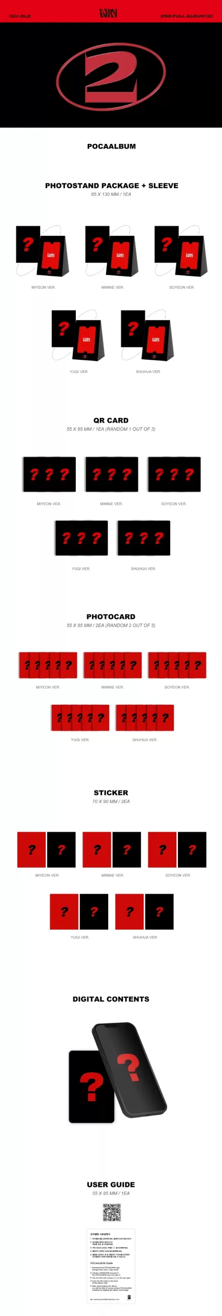 (G)I-DLE: 2nd Album '2' (POCA Album Ver.) (Random Ver.) - Imagen 2