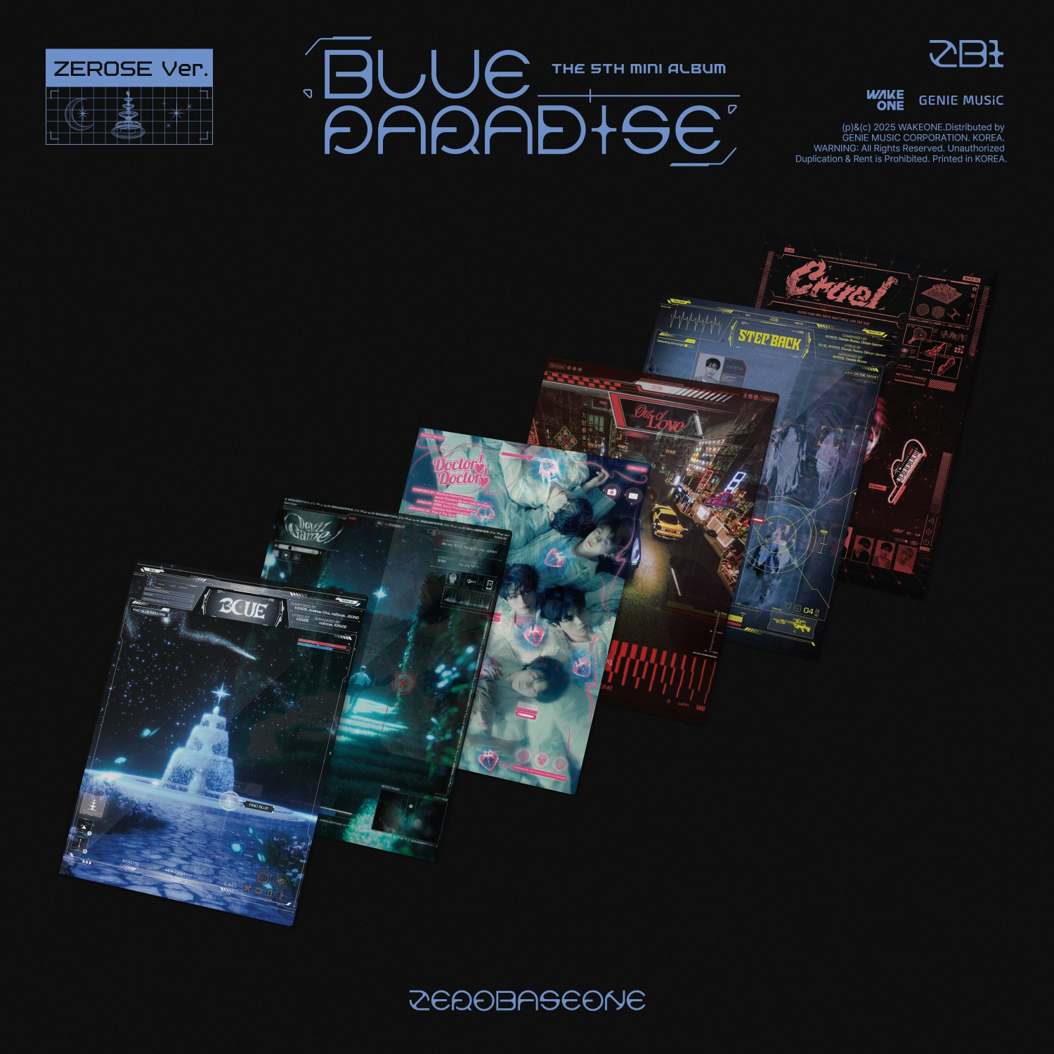 ZEROBASEONE: 5th Mini Album 'BLUE PARADISE' (Zerose Ver.) (Random Ver.)