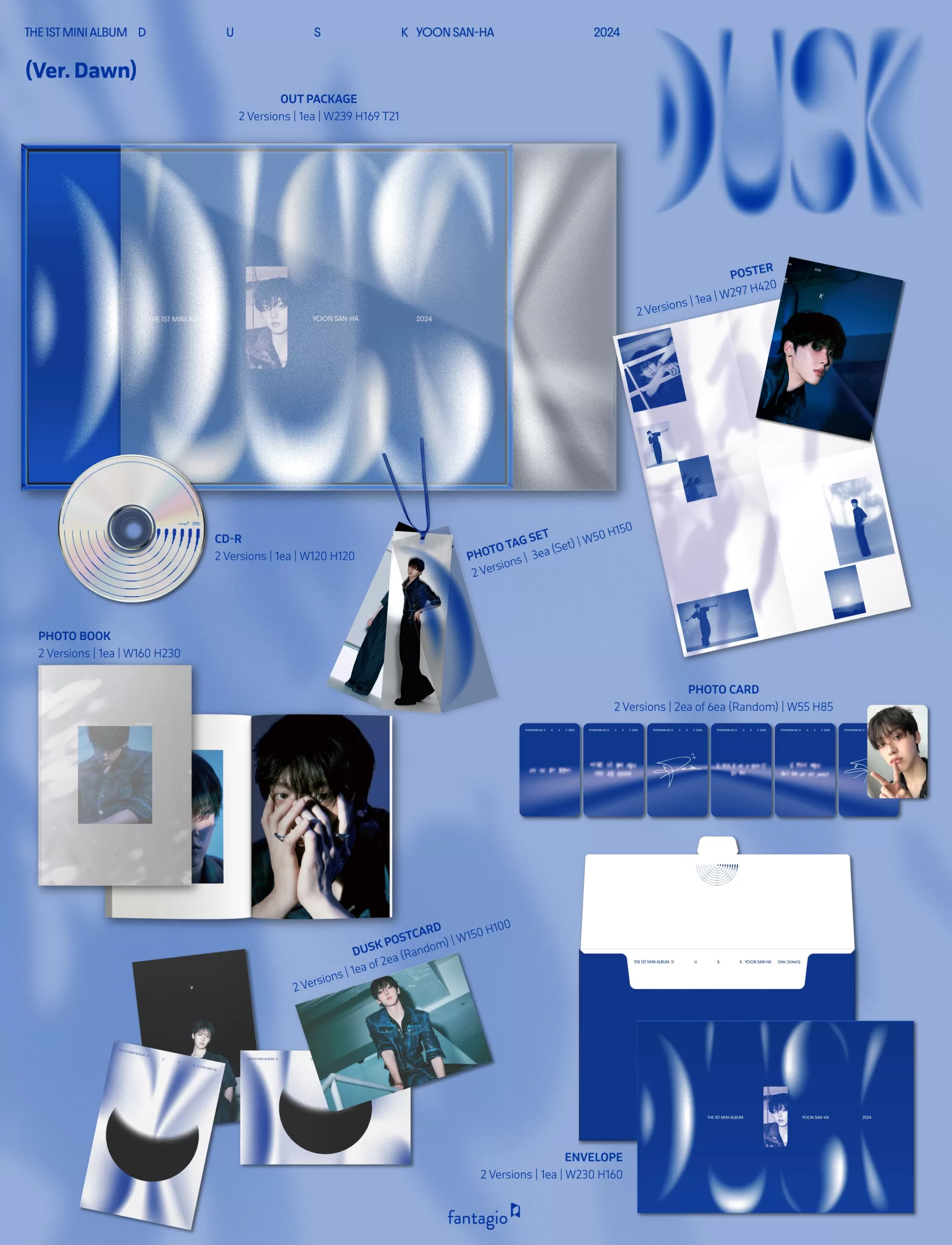 Yoon San-Ha: 1st Mini Album 'DUSK' (Random Ver.) - Imagen 3