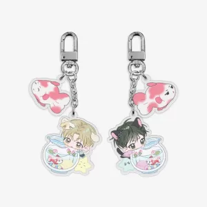 Pond Where Flowers Fall - Pond Fishbowl keyrings Set