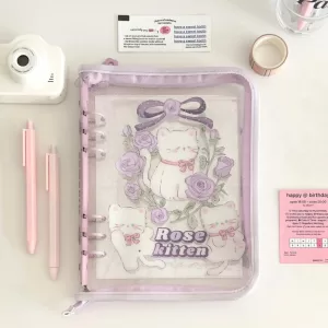 A5 Binder - Rose Kitten