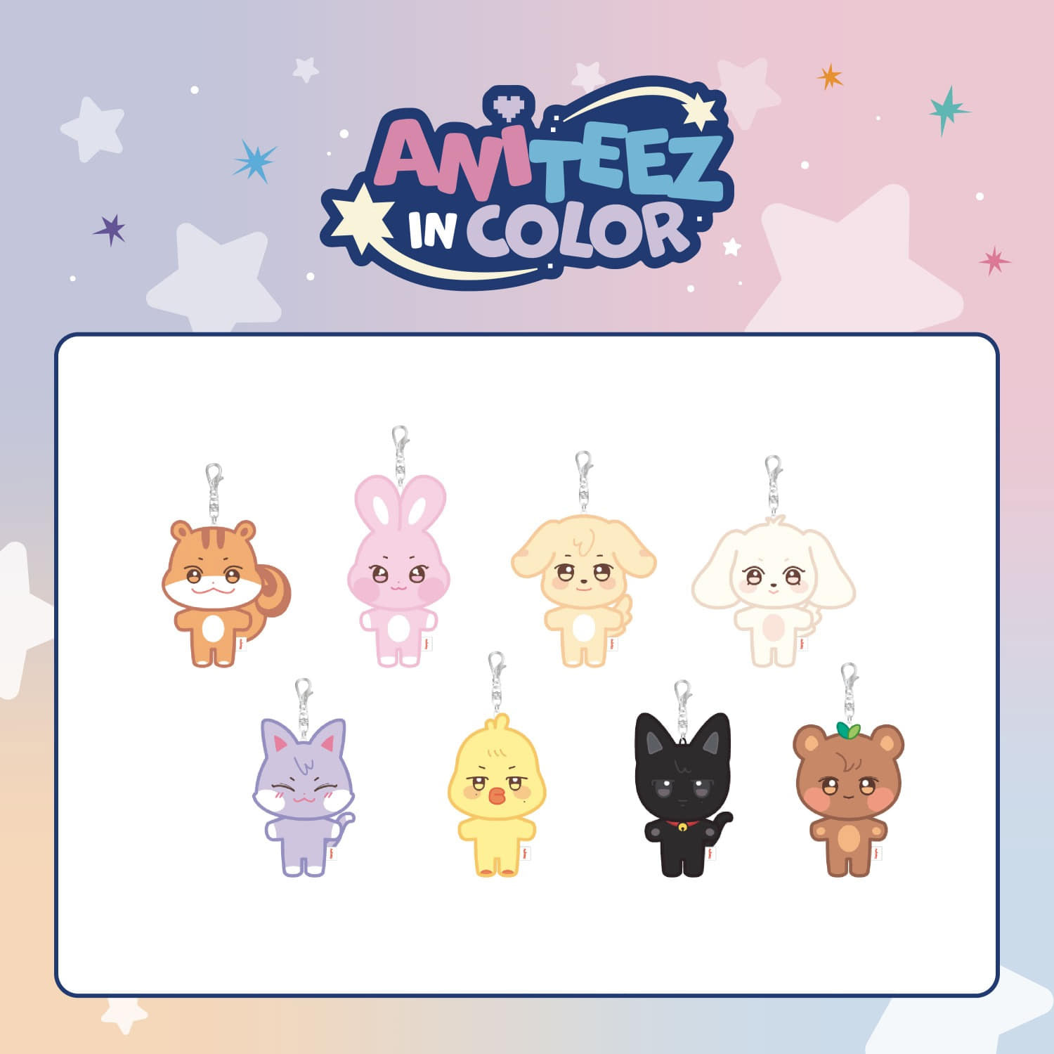 ATEEZ - Aniteez in Color: Aniteez Plush Keyring (Versión a Elegir)