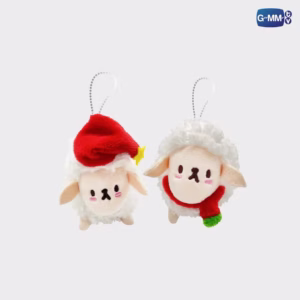 Ticket to Heaven - Christmas Sheep Couple Plush Doll Keychain + Photocard