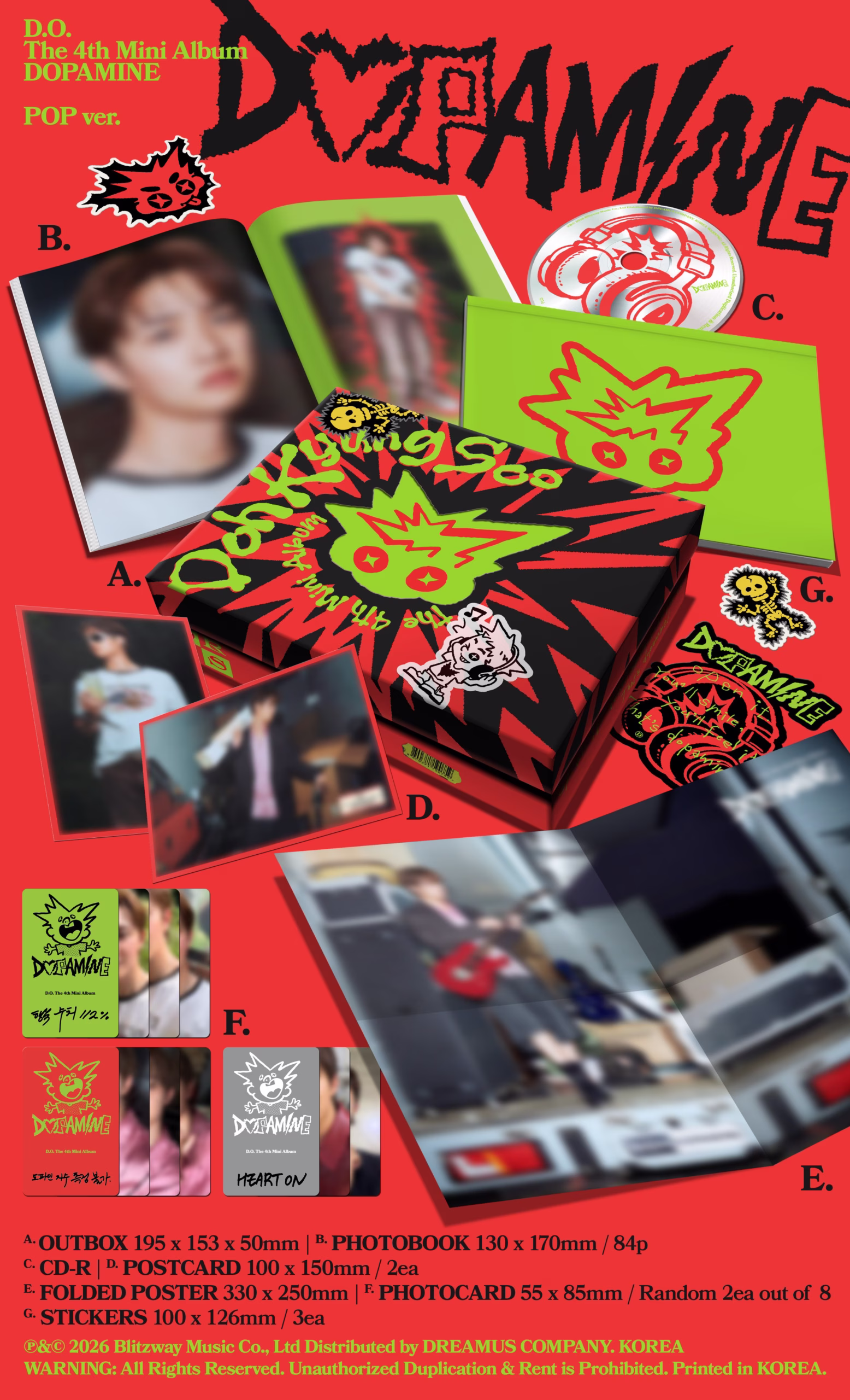 D.O. - Album 'DOPAMINE' (Pop Ver.) (Random Ver.) - Imagen 3