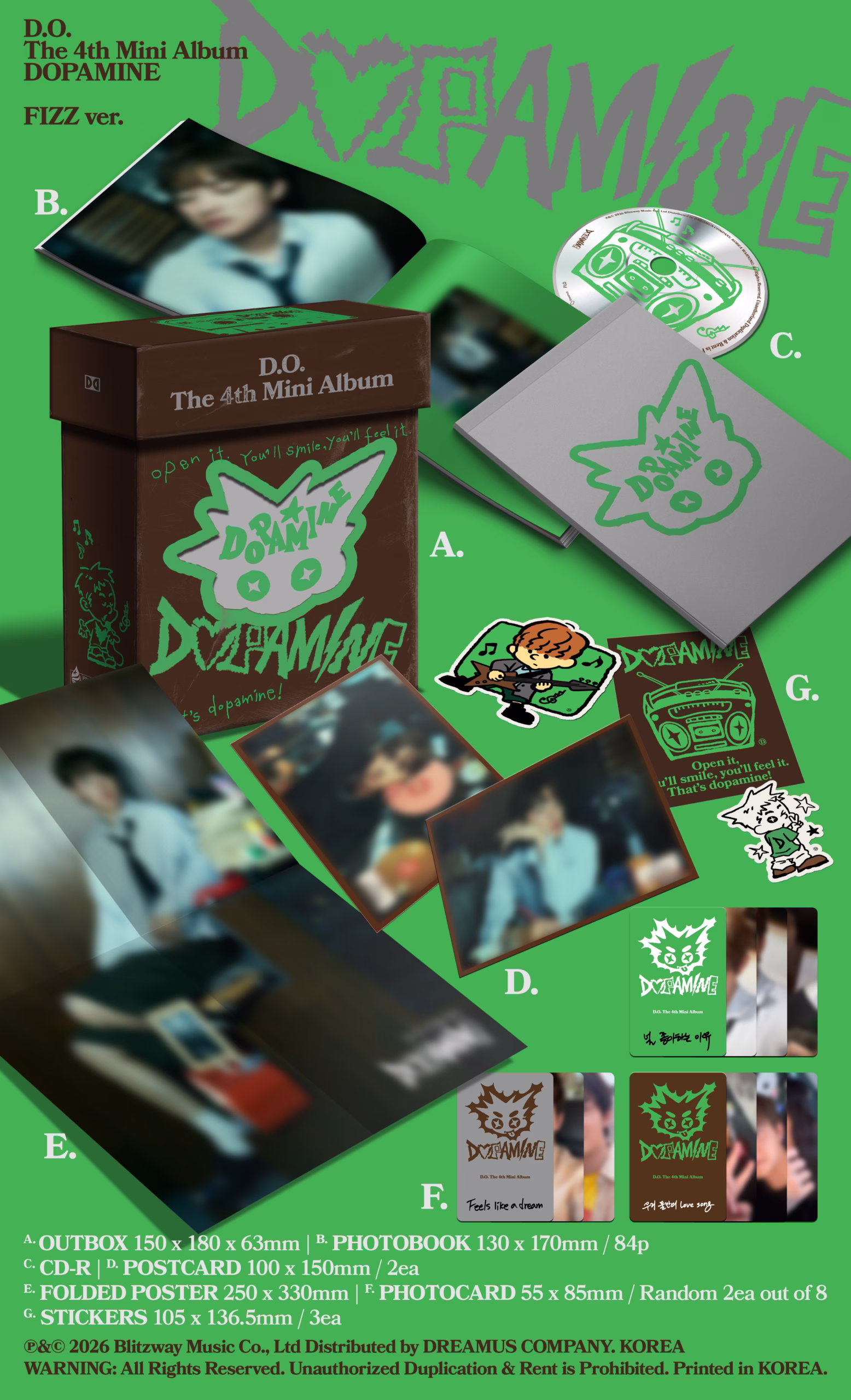 D.O. - Album 'DOPAMINE' (Pop Ver.) (Random Ver.) - Imagen 5