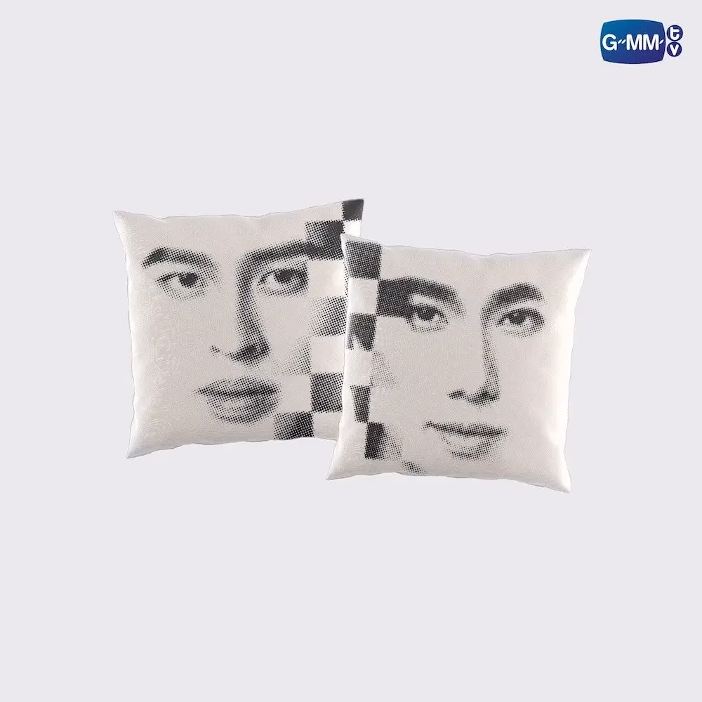 Peach and Me - Thee and Peach Pillow Cover Set + Postcard