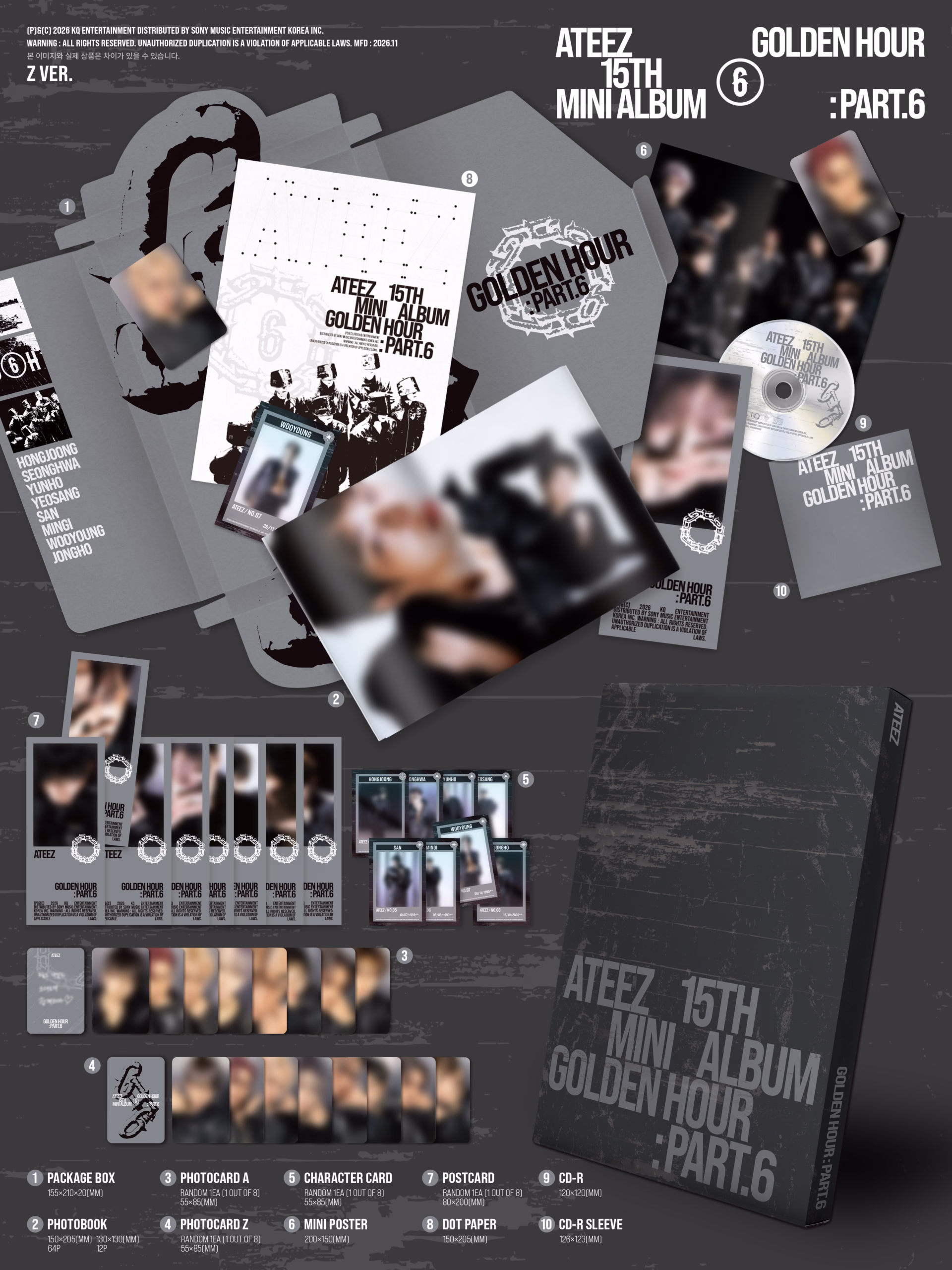 ATEEZ - Album 'GOLDEN HOUR: Part.6' (Versión a Elegir) POBs Disponibles - Imagen 4