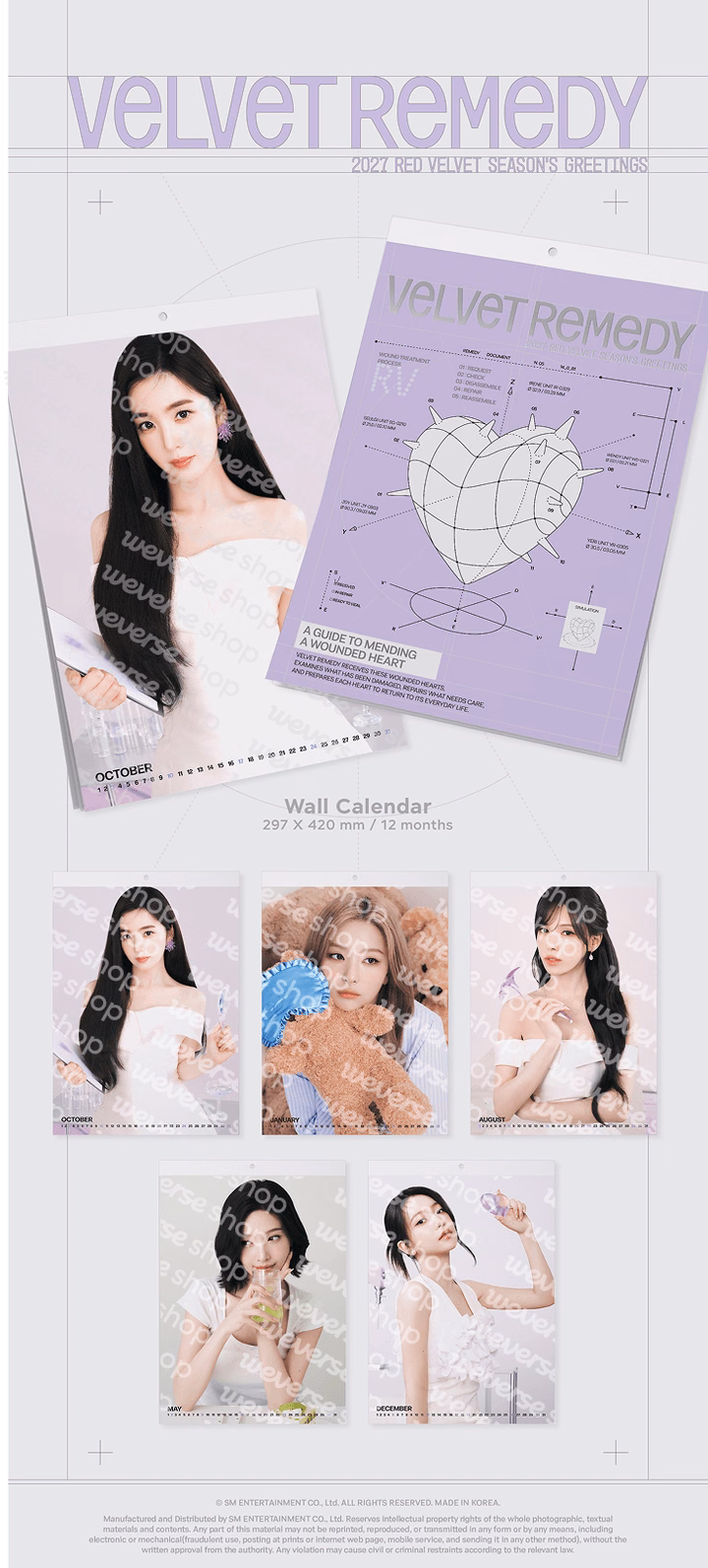 Red Velvet - 2027 Season's Greetings 'Velvet Remedy' (Wall Calendar) - Imagen 2