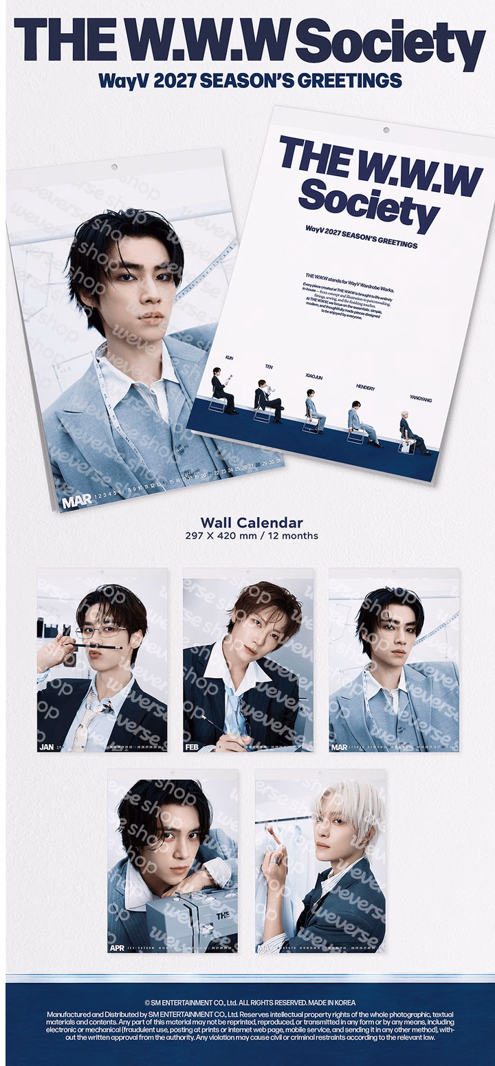WavyV - 2027 Season's Greetings 'THE W.W.W SOCIETY' (Wall Calendar) - Imagen 2